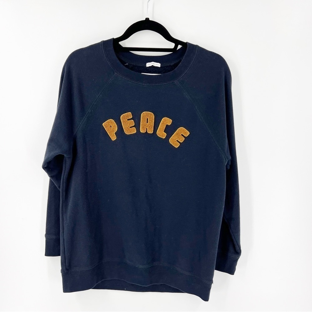 ✅ American Eagle Navy Blue Peace Hippie Sweatshirt LEGGING LENGTH SIZE MEDIUM